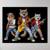 Cats Rock Musicians Poster (Vorne)