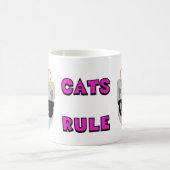 CATS RULE Crowned Sunglasses Cat - Cat Lover's Kaffeetasse (Mittel)