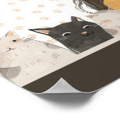 CATS RULE DIESES HAUS Crazy Cat Lady & Kittens Fun Poster (Ecke)