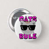 CATS RULE Originalkatze Lover Button (Vorne & Hinten)