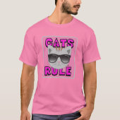 CATS RULE PINK Cute Cat Lover tshirt (Vorderseite)