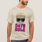 CATS RULE Sonnenbrille Katze T-Shirt (Vorderseite)