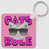 Cats Rule Sonnenbrillen Kitty Schlüsselanhänger (Rückseite)
