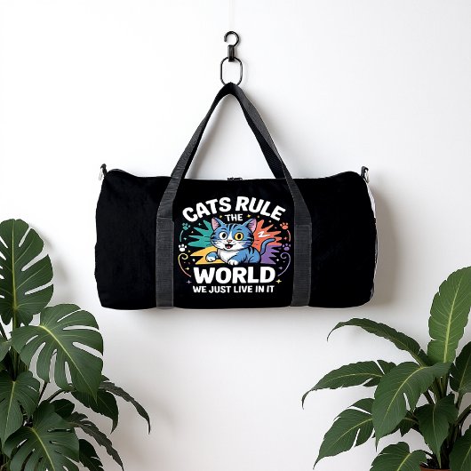 CATS RULE THE WORLD DUFFLE BAG