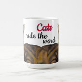 Cats rule the world mug  kaffeetasse (Mittel)