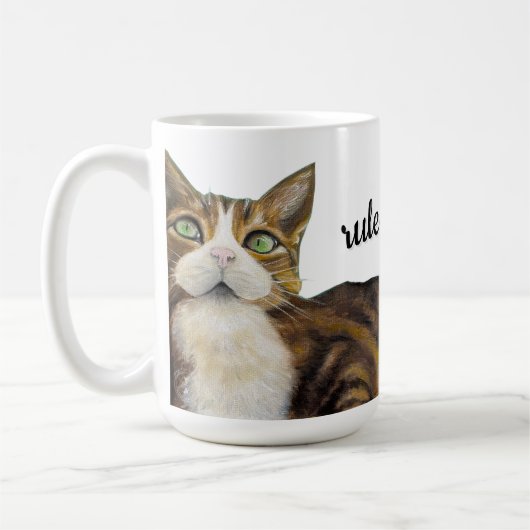 Cats rule the world mug  kaffeetasse (Links)