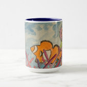 Cats Scuba Diving Wasserfarbe Tasse (Zentrum)