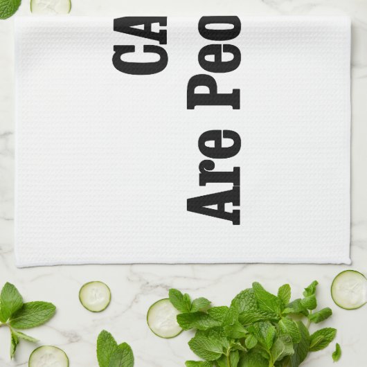 CATS sind auch Menschen! Geschirrtuch (Gefaltet)