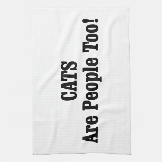CATS sind auch Menschen! Geschirrtuch (Vertikal)