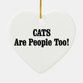 CATS sind auch Menschen! Keramik Ornament (Hinten)