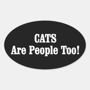 CATS sind auch Menschen! Ovaler Aufkleber