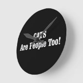 CATS sind auch Menschen! Runde Wanduhr (Winkel)