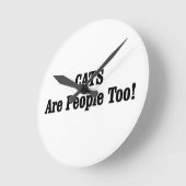 CATS sind auch Menschen! Runde Wanduhr (Winkel)
