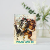 CATS SKATEN PARTY EINLADUNG ~ EZ2-ZOLLEN (Stehend Vorderseite)