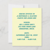 CATS SKATEN PARTY EINLADUNG ~ EZ2-ZOLLEN (Rückseite)