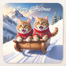 Cats Sled Ride Weihnachten