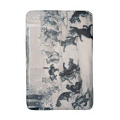 Cats Snowball Fight, Louis Wain Badematte (Vorderseite Vertikal)