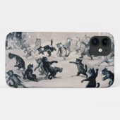 Cats Snowball Fight, Louis Wain Case-Mate iPhone Hülle (Rückseite (Horizontal))