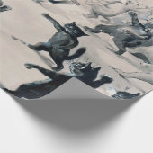 Cats Snowball Fight, Louis Wain Geschenkpapier (Ecke)