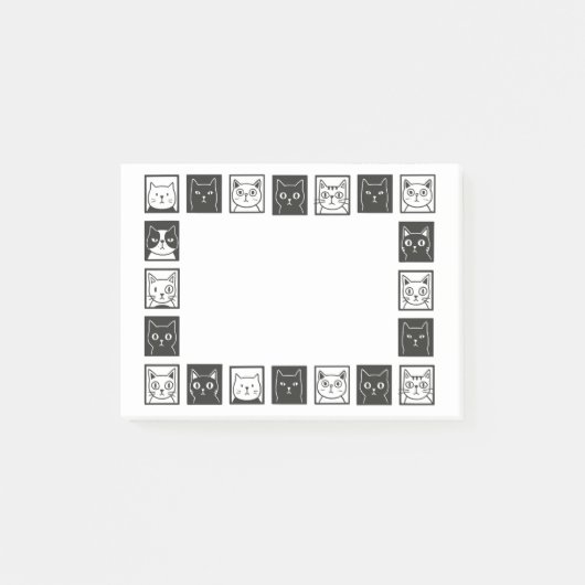 Cats Square Post-it Klebezettel (Vorderseite)
