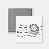 Cats Stechgarn - Funny Cat Magnet (Vorderseite/Rückseite)