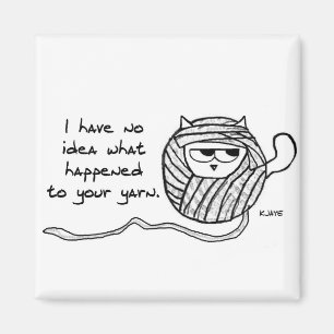 Cats Stechgarn - Funny Cat Magnet