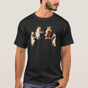 Cats String Quartett Violine Viola Cello Musica Ca T-Shirt