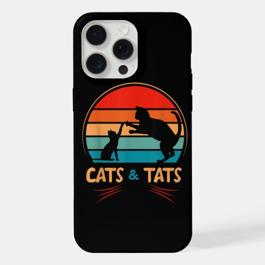 Cats & Tats - Katze iPhone Hülle (Rückseite)
