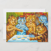 Cats Tea Party von Louis Wain Dankeskarte (Vorderseite)