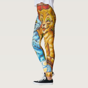 Cats Tea Party von Louis Wain Leggings