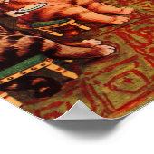 Cats Tea Party von Louis Wain Poster (Ecke)