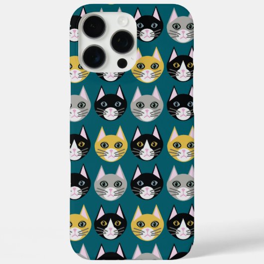Cats teal Case-Mate iPhone hülle (Rückseite)