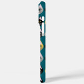 Cats teal Case-Mate iPhone hülle (Rückseite / Links)