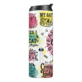 Cats Tumbler Thermosbecher (Nach links gedreht)