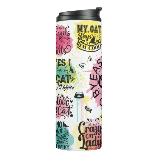 Cats Tumbler Thermosbecher (Nach links gedreht)