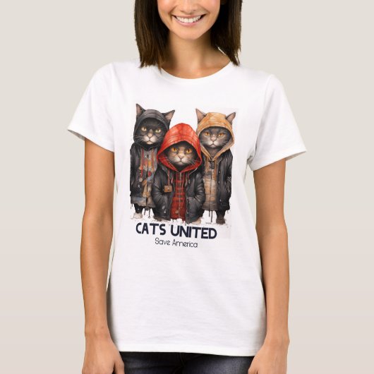 Cats United: Rett America T-Shirt (Vorderseite)