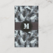 Cats Urban Camouflage Vertical Business Card Visitenkarte (Rückseite)