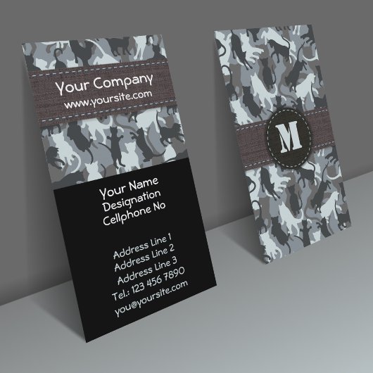 Cats Urban Camouflage Vertical Business Card Visitenkarte