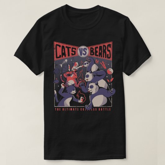 Cats Vs Bears Ninja Kampf Spaß Kampf von Tobe Fons T-Shirt (Design vorne)