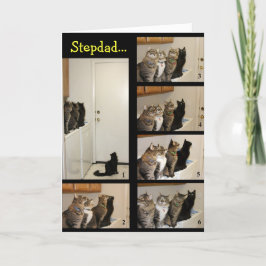 Cats vs. Fly Stepdad Vatertag Card Karte