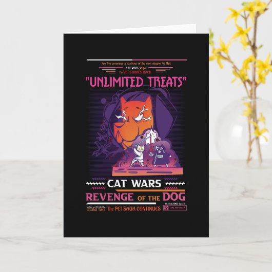 Cats Warrior Karte (Gelbe Blume)