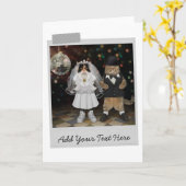 Cats Wedding Funny Card Karte (Gelbe Blume)