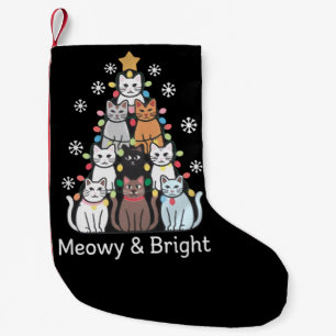 Cats Weihnachtsbaum Meowy Bright Niedlichen Weihna Kleiner Weihnachtsstrumpf