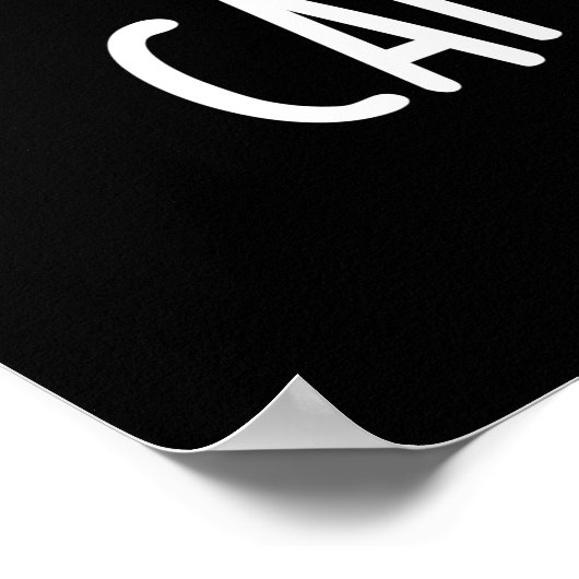 Cat's Whiskers Funny Baking Pun Dark BG Poster (Ecke)