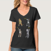 Cats With Flying Disc Frisbee Player Thrower Disc T-Shirt (Vorderseite)