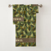 Cats Woodland Camouflage Badhandtuch Set (Insitu)