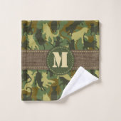 Cats Woodland Camouflage Badhandtuch Set (Waschlappen)