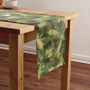 Cats Woodland Camouflage Kurzer Tischläufer