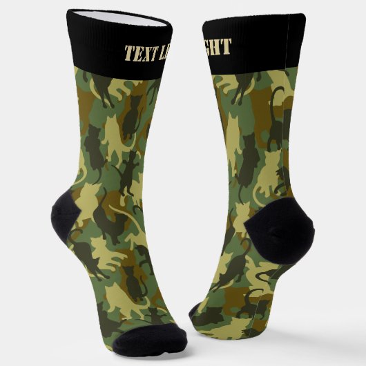 Cats Woodland Camouflage Muster Socken (Gewinkelt)