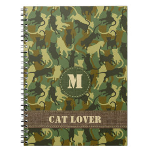 Cats Woodland Camouflage Notizblock